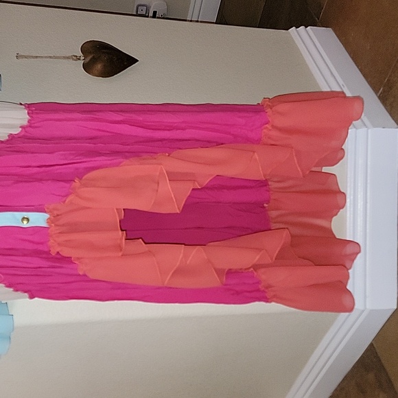 Maxi dress women's Plus size 3X multi color block - Picture 2 of 11